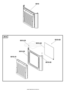 6938-00 - Louver Assembly / Louver Assembly Diagram and Parts List for 040786-00  Briggs and Stratton Generator